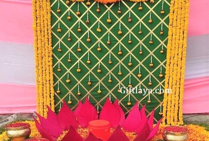 Banana tree decoration for pooja