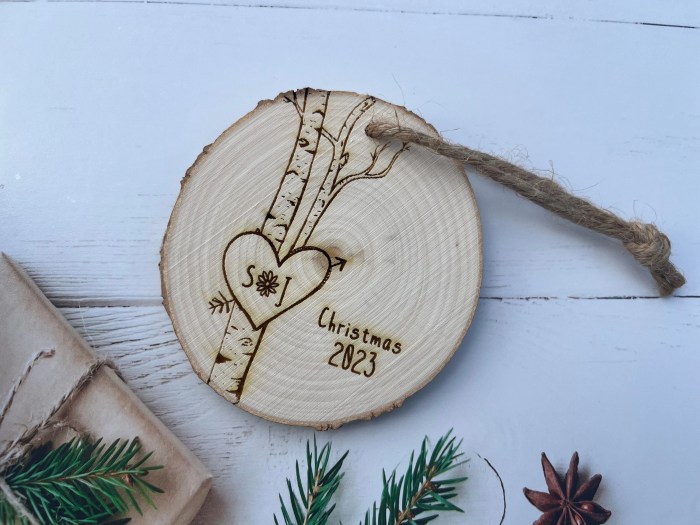 Birch tree christmas decoration